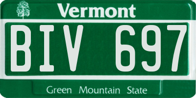VT license plate BIV697