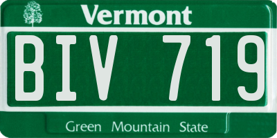 VT license plate BIV719