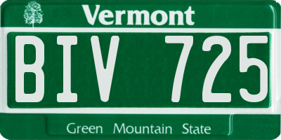 VT license plate BIV725