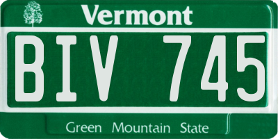 VT license plate BIV745