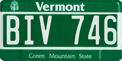 VT license plate BIV746