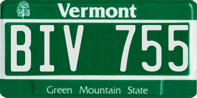 VT license plate BIV755