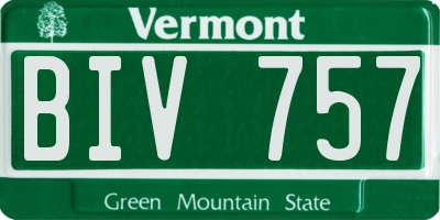 VT license plate BIV757