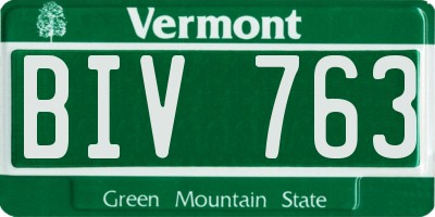 VT license plate BIV763
