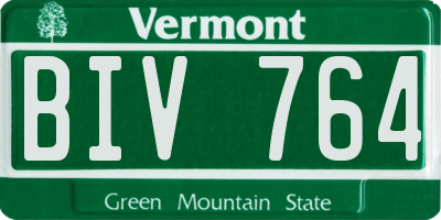 VT license plate BIV764