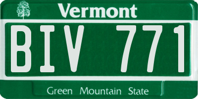 VT license plate BIV771