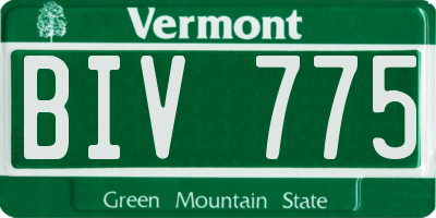 VT license plate BIV775