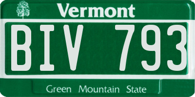 VT license plate BIV793