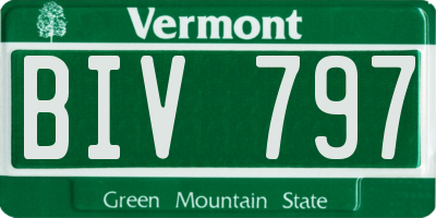 VT license plate BIV797
