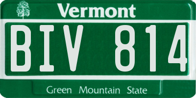 VT license plate BIV814