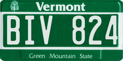 VT license plate BIV824
