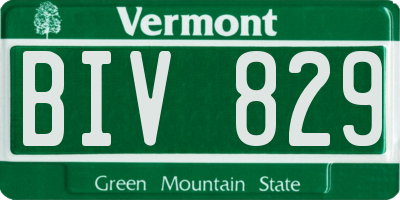 VT license plate BIV829