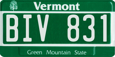 VT license plate BIV831