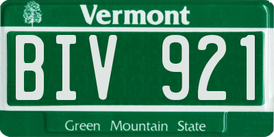 VT license plate BIV921