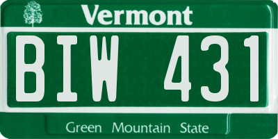 VT license plate BIW431