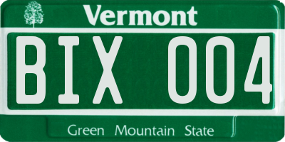 VT license plate BIX004