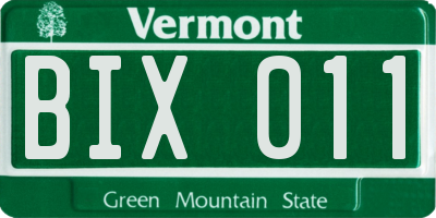 VT license plate BIX011