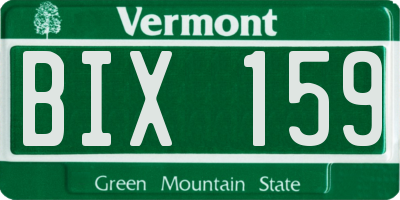VT license plate BIX159