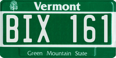 VT license plate BIX161