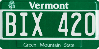 VT license plate BIX420