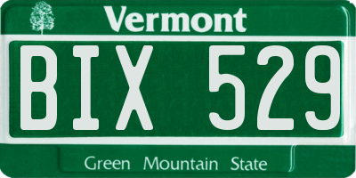 VT license plate BIX529