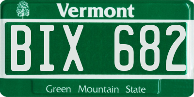 VT license plate BIX682