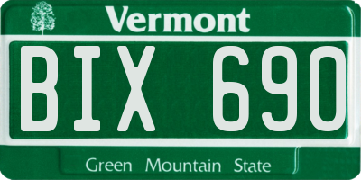 VT license plate BIX690