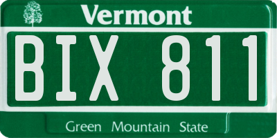 VT license plate BIX811