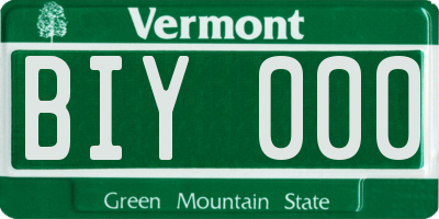 VT license plate BIY000