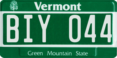 VT license plate BIY044