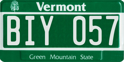VT license plate BIY057