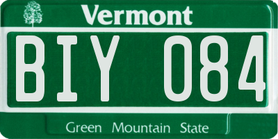 VT license plate BIY084