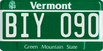 VT license plate BIY090