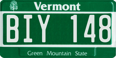 VT license plate BIY148