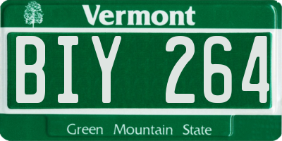 VT license plate BIY264