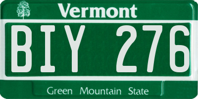 VT license plate BIY276
