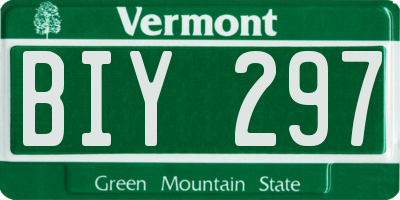 VT license plate BIY297
