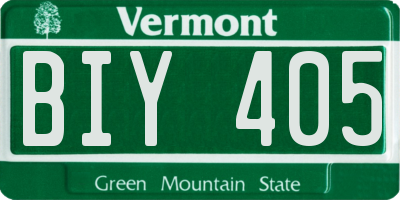 VT license plate BIY405
