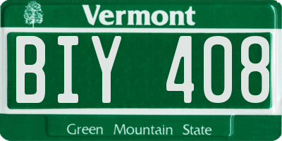 VT license plate BIY408