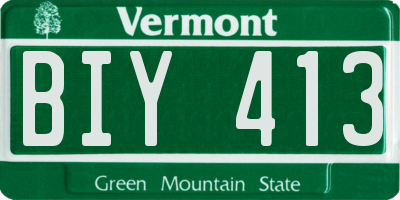 VT license plate BIY413