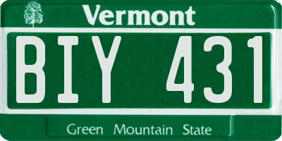 VT license plate BIY431