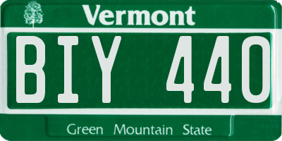 VT license plate BIY440