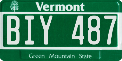 VT license plate BIY487