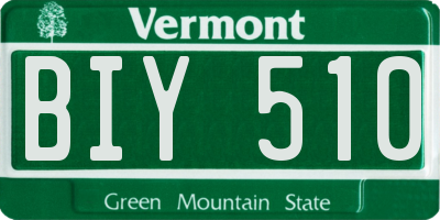 VT license plate BIY510