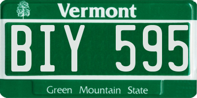 VT license plate BIY595
