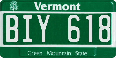 VT license plate BIY618