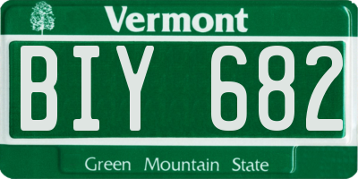 VT license plate BIY682