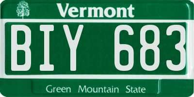 VT license plate BIY683