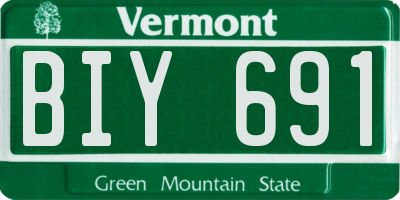VT license plate BIY691