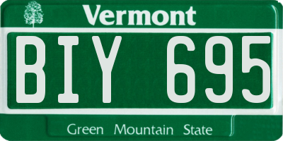 VT license plate BIY695